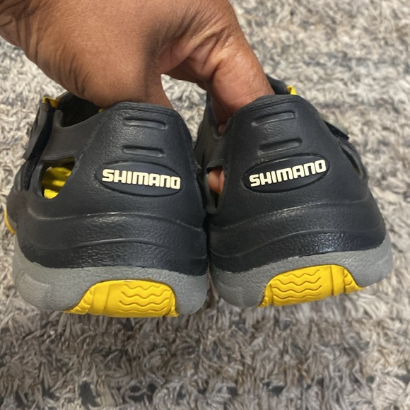 Shimano Evair Marine Fishing Shoes black yellow M5/W7 - Picture 4 of 6